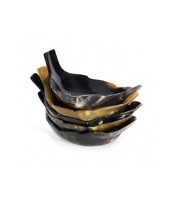 โบราณตกแต่งฮอร์นชามที่มีฐานเหล็กเครื่องครัวลึกฮอร์นชามสำหรับขนาดที่กำหนดเองที่มีสีธรรมชาติชามราคาต่ำ - Product Image 5