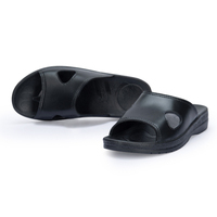 Chaussons de sécurité ESD à trous, style sandale, unisexe, toutes saisons, dessus en cuir microfibre, semelle intermédiaire en PVC