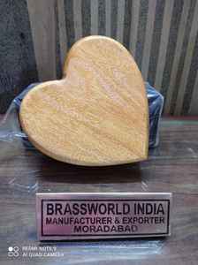 โกศไม้ขัดรูปหัวใจสำหรับผู้ใหญ่อุปกรณ์งานศพโดย brassworld อินเดีย - Product Image 4