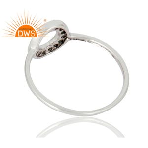 Anillo de boda de oro blanco Original para mujer, anillo de diseño hecho a mano, Gema de Color verde, proveedor - Product Image 3