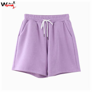 Shorts de survêtement pour hommes en molleton de coton, taille élastique, style décontracté et sportif, couleur unie, haute qualité, prix de gros - Product Image 4