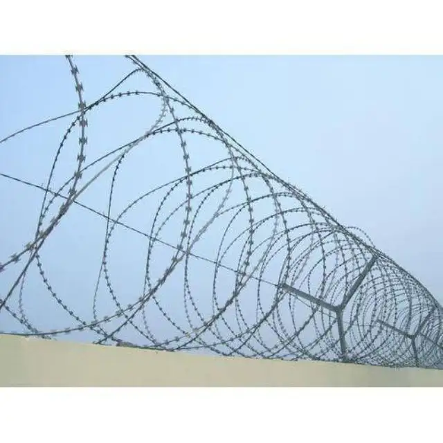 High qualtiy galvanised diamond razor wire mesh fence for garden from India