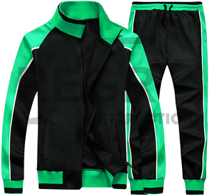 Wholesale OEM Fitted Sweatsuit Tracksuit Zipper Hoodies <b>Jogging</b> Men Jogger Track Suit - Product Image 4