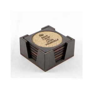 Posavasos de madera de colores con caja, diseño agrietado con incrustación de Color, tapa de madera, taza de madera, cubierta antipolvo - Product Image 2