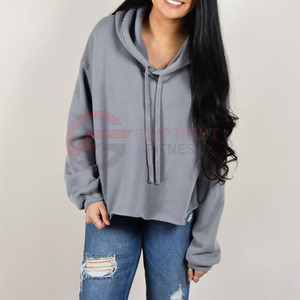 Bella Canvas B7502 Ladies Cropped Fleece Hoodie Fabricant - Product Image 2