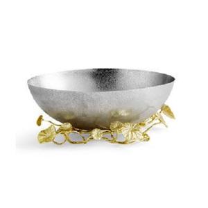 Cuenco decorativo de acero inoxidable y latón con cuchara Cuenco para servir dulces de forma redonda de calidad de lujo a la venta - Product Image 6