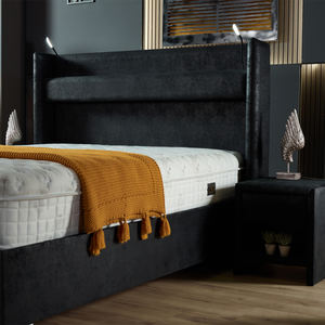 Luxury Bedroom Set with Bed Headboard <b>Mattress</b> Wardrobe Dresser Side Table Bedbase with <b>Storage</b> Boxspring Pocket Spring <b>Mattress</b> - Product Image 5