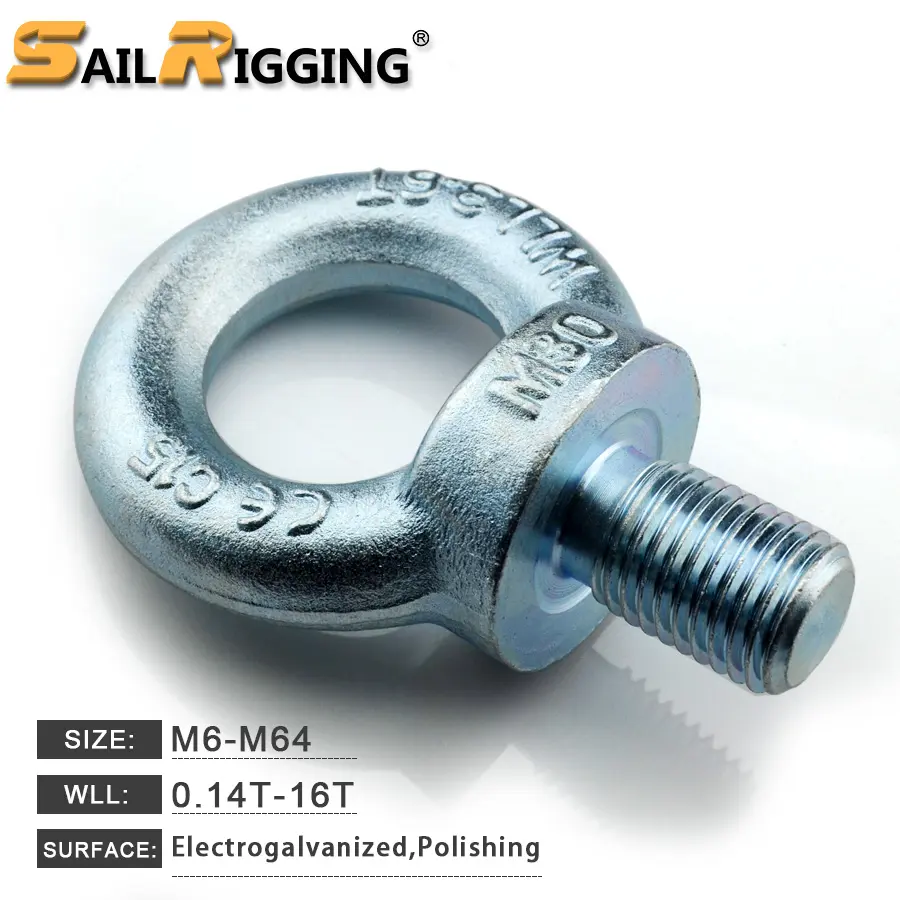 Din580 C15 m4 m6 m8 m10 m12 m 40 m50 m64 Forged Steel Metal Lifting Eyebolt