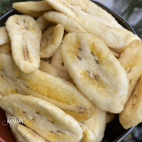 Chips de banane croustillantes sans sucre en vrac, tranches de 0,9 mm, sucrées, saines, sans OGM, fabriquées au Vietnam, vente en gros