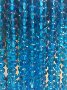 Perles de verre cristal au chalumeau bleu vert faites à la main 6mm 8mm 10mm tailles pour bijoux et perles rondes en vrac - Product Image 3