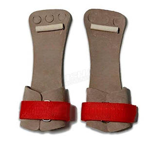 Empuñadura de levantamiento de pesas, agarre de mano de cuero cómodo, logotipo personalizado, para gimnasia - Product Image 1