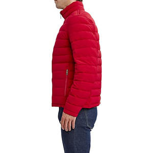 Chaqueta acolchada para hombre con diseño de bloque de color Chaqueta de burbuja para hombre con capucha extraíble y cuello alto - Product Image 4