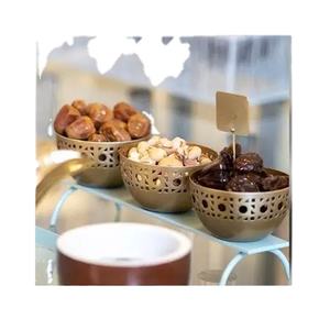 Tazón de servicio único de Metal, Juego de 3 piezas de forma redonda para vajilla de Hotel y restaurante, tazón de fruta seca, mesas de servicio - Product Image 1