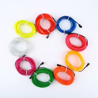 Bande lumineuse Flexible à LED de 6MM avec câble électroluminescent, luminaire décoratif idéal pour une soirée dansante ou pour décorer une voiture, 3/5/12V