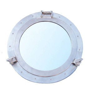 Espejo de ojo de buey de latón náutico grande antiguo 12 para decoración de ventana de cabina de muelle marino de barco de Casa marítima - Product Image 1