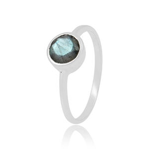 แหวนพลอยลาบราดอไรต์สีเงินสเตอร์ลิงทำด้วยมือ925การกำหนดบุคลิกแบบคลาสสิก - Product Image 2