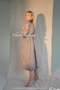 Robes longues ukrainiennes dernière main Vintage brodé femmes dame élégante longue tenue pour dames robes ukrainiennes - Product Image 6