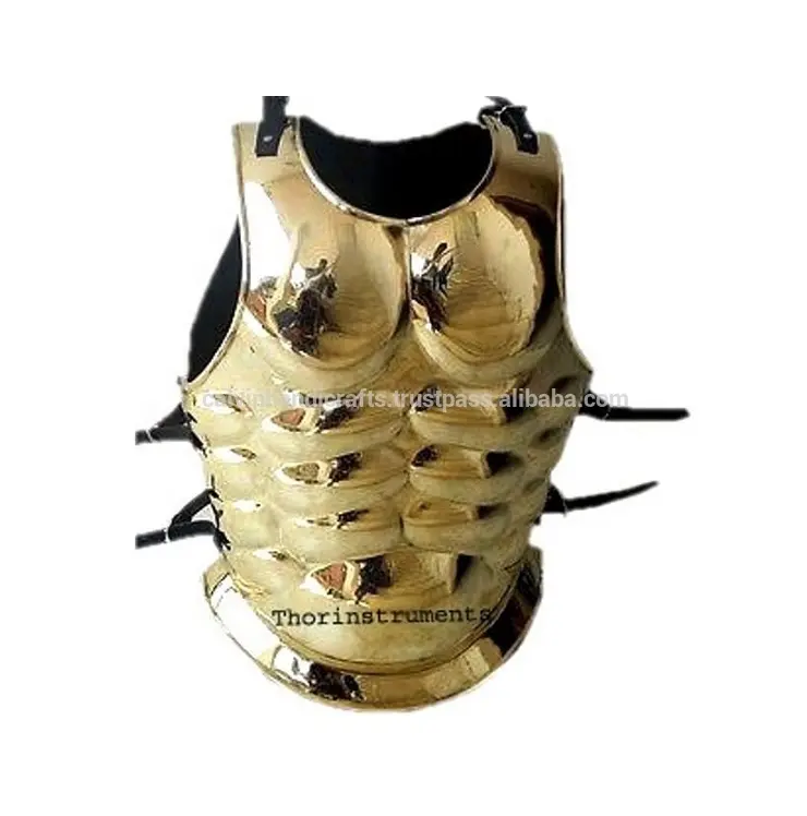 Средневековая римская греческая армированная мышечная одежда, армированная куртка золотого цвета для украшения