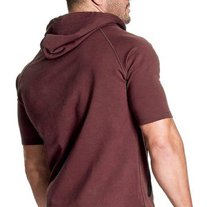 OEM-Sudadera con capucha de manga corta para hombre, ropa con estampado personalizado, informal, a la moda, venta al por mayor - Product Image 5