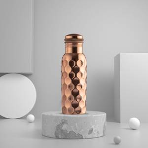 Meilleur prix Bouteille d'eau en cuivre martelé indien Capacité 500 ml Boisson directe Bienfaits pour la santé pour adultes - Product Image 2