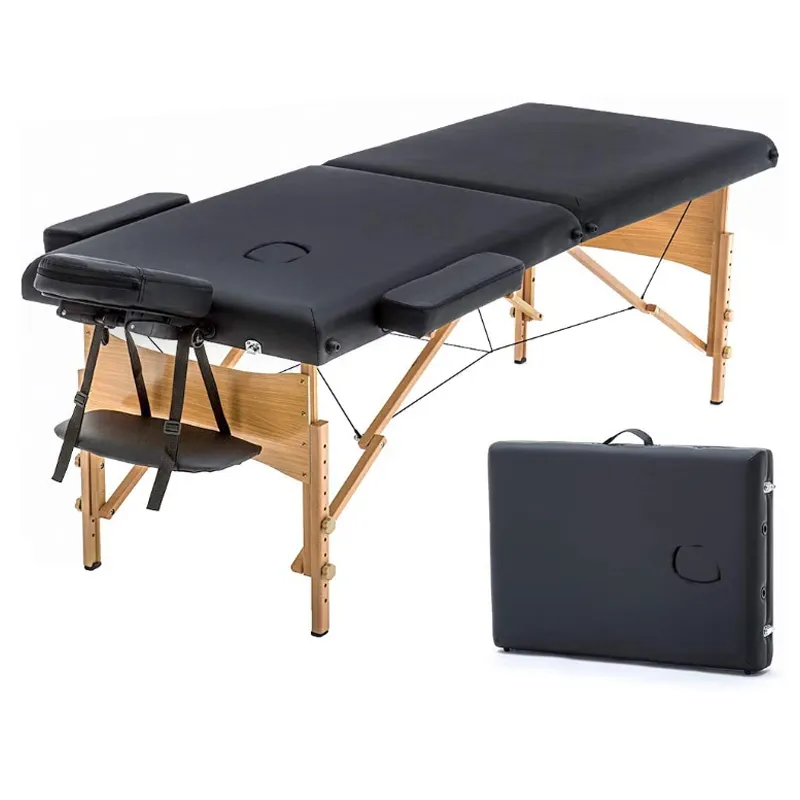 Sukar Commercial Portable Folding Professional Wooden Eyelash Massage Bed Physiotherapy Therapy Massage Bed Massage Table