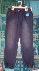 Lotes de Ropa de Bangladesh: Pantalones Jogger de Mezclilla de Algodón con Cintura Elástica para Niños y Niñas, Diseño Casual - Product Image 2