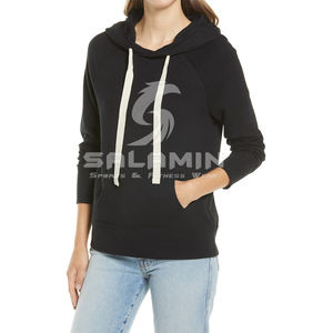 Nouveauté Automne-Hiver : Sweat à Capuche Oversize à Manches Longues en Polaire Lavée à Carreaux avec Logo Personnalisé pour Femme - Product Image 1