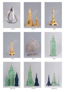 Sculpture de feuille de créateur artisanale pour bureau à domicile Base en marbre matériau en aluminium pièce maîtresse de table amovible pour Diwali - Product Image 6