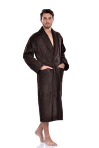 Peignoirs de luxe de haute qualité au meilleur prix, 100% coton turc, tissu éponge épais, couleur expresso - Product Image 2