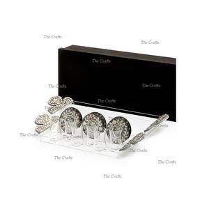 Bandeja de acrílico para servir con posavasos de fregona de madera y asas Bandeja de servicio de utensilios de cocina a precios razonables - Product Image 5