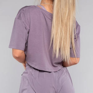 Camiseta de gran tamaño 95% algodón 5% Spandex, camiseta de entrenamiento cómoda recortada, venta al por mayor - Product Image 2