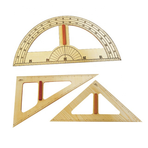 Bộ La Bàn Thước Đo Góc Bằng Gỗ Cho Thiết Bị Toán Học Cho Giáo Viên - Product Image 6