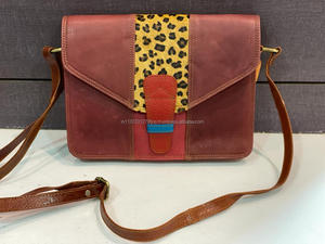 Elegante bolso de mano de cuero reciclado con un solo Mango para mujer con forro de nailon, bandolera antigua con patrón de caramelo, bolso de moda para mujer - Product Image 2