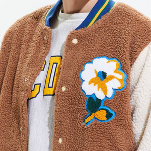 OEM Custom Dark <b>Black</b> Wool Varsity Jackets With High Quality Fleece Custom Wool Jacket - Product Image 3