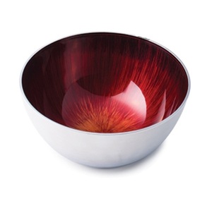 Bol rond en Aluminium moderne, petit bol décoratif rond en métal rouge nouveau Design en gros pour la maison hôtel - Product Image 3