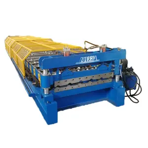 Vận Hành Đơn Giản Hệ Thống Ngói Kim Loại Làm 750 Hồ Sơ Hình Thang Roof Sheet Cold Roll Forming Machine