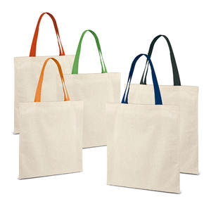 Sac fourre-tout en lin écologique de grande capacité sac à provisions réutilisable fermeture ouverte doublure en coton lettre à la mode - Product Image 2