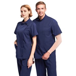 Bangldesh-uniforme con cuello en V para hombre y mujer, uniforme de costura con personalidad, ropa de trabajo para salón de belleza y Spa - Product Image 5