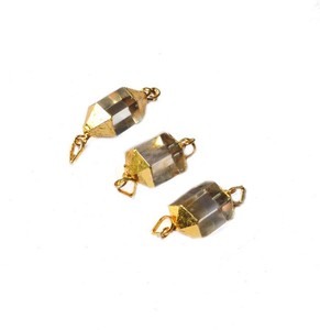 Colgante de cuarzo galvanizado, cristal brasileño - Product Image 1