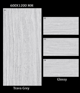 Carreaux de sol en porcelaine, vente chaude, couleur grise, surface brillante, carreaux de sol et de mur pour salle de bain, 600x1200mm, fabricant indien leader - Product Image 2