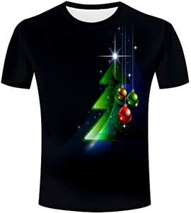 T-shirt col rond hommes, estival et décontracté, en 3D - Product Image 5