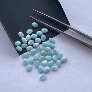 Cabujón calibrado suelto ovalado liso de piedra Larimar Natural de 3mm y 4mm de fabricante en línea India mejor precio al por mayor Alibaba - Product Image 2