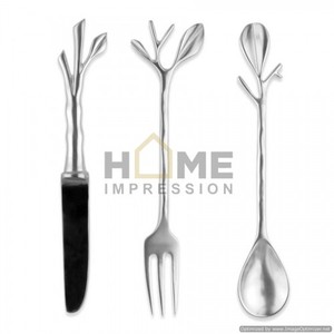 Ensemble de 3 pièces de couverts modernes faits à la main au design unique et élégant, grand ensemble de couverts pour la cuisine, accessoires et fournitures - Product Image 5