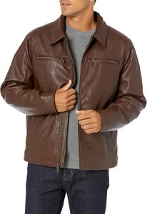 Blouson d'hiver en cuir homme, décontracté, grande taille, à la mode, pour l'extérieur - Product Image 4