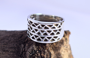 Pure 925 Sterling Silver Cage Designer <b>Rings</b> Wholesale Solid Band Filigree <b>Ring</b> Top Selling Good Quality <b>Plain</b> Fine Jewelry - Product Image 2