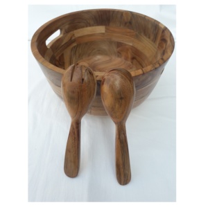 Bol de madera y cuchara de Mango ecológico, cuencos de madera hechos a mano de alta calidad para servir, de alta calidad, para Hotel y restaurante - Product Image 1