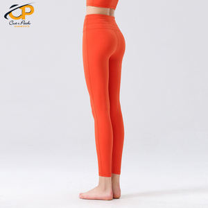 Mallas de tela de poliéster con cintura alta para mujer, Logo personalizado, precio barato, venta al por mayor - Product Image 5