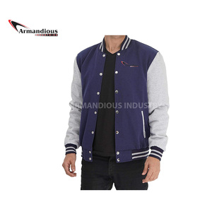 Vestes matelassées en duvet de satin coupe ajustée pour hommes, blouson d'hiver de baseball, vêtements avec motif Letterman - Product Image 2