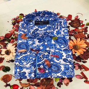 Camisas de manga larga para hombre 2023, camisas de algodón estampadas a la moda, técnicas teñidas de hilo de tela de popelina - Product Image 4