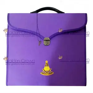 Wholesale Masonic MM/WM and Provincial Full Dress Purple Cases with hard handle | Masonic File Case Supplier